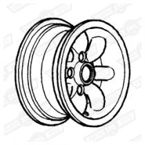 WHEEL-ALLOY 8 SPOKE-SILVER SPARKLE 6'' x 13''-S.PACK '97 ON