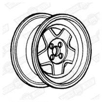 WHEEL-ALLOY 5 SPOKE-SILVER-6'' x 13''-'97 ON OPTIONAL
