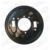 BACK PLATE-FRONT BRAKES- TWIN LEADING SHOE-LH