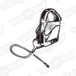 REAR NO. PLATE LAMP ASSY.-GERMANY-'59-'69