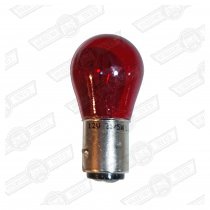 BULB-RED-TWIN FILAMENT. 12V 21/5W-STOP/TAIL LIGHT