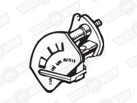 GAUGE-FUEL-BLACK FACE-CLUBMAN ETC.-'82-'85