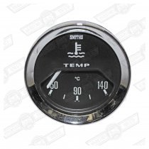 SMITHS WATER TEMP.GAUGE, 1/2 SCALE BLACK FACE-'V' BEZEL