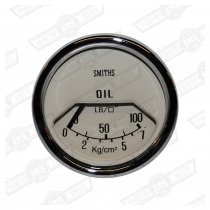 SMITHS OIL PRESSURE GAUGE-MAGNOLIA FACE ROUND BEZEL