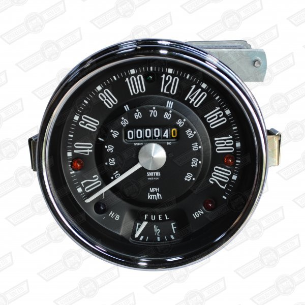 SMITHS SPEEDO 200 kph-BLACK FACE MK 2/3 COOPER 'S'