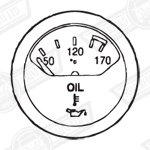 GAUGE-OIL TEMP-IVORY FACE-(VDO MADE)-'99 ON