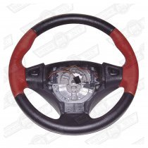 STEERING WHEEL-3 SPOKE-TARTAN RED LEATHER-'97 ON OPTION