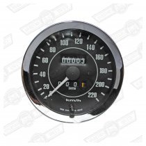 SMITHS SPEEDO-100mm BLACK FACE 220 KPH