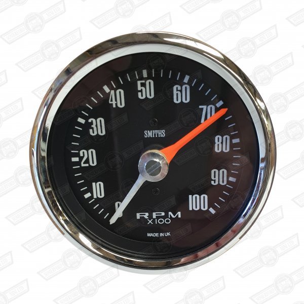 SMITHS TACHO 80mm BLACK FACE 0-10,000 RPM