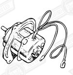 MOTOR-FAN-RECIRCULATORY HEATER-'59-'60 POS. EARTH