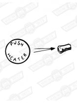 KNOB-CONTROL CABLE-'PUSH HEATER' FITS 27H1968 CABLES