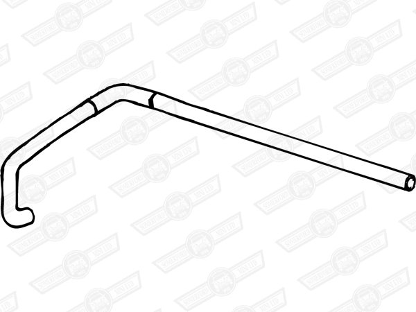 HOSE-HEATER OUTLET (UPPER) TO BOTTOM HOSE '88-'91