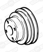 PULLEY-TWIN-WATER PUMP & AIR PUMP-CANADA & SWEDEN-'75-'80