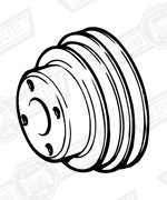 PULLEY-TWIN-WATER PUMP & AIR PUMP-CANADA & SWEDEN-'75-'80