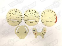 DIAL KIT- MAGNOLIA, 3 CLOCK NIPPON SEIKI INSTRUMENTS '88 ON