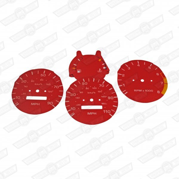 DIAL KIT-RED 3 CLOCK NIPPON SEIKI INSTRUMENTS '88 ON