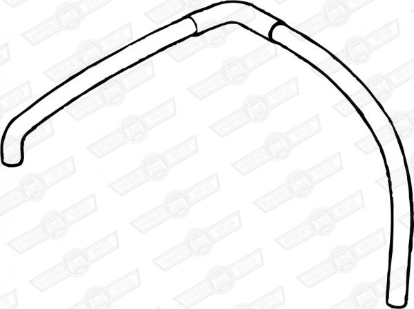 HOSE-HEATER OUTLET (UPPER) TO BOTTOM HOSE 1275 STD. '92-'94