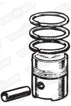 PISTON SET-POWERMAX 3 RING 1071 & 1275 'S' +020''