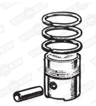 PISTON SET-POWERMAX 3 RING 1071 & 1275 'S' +040''
