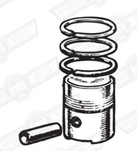 PISTON SET-POWERMAX 3 RING 1071 & 1275 'S' +040''