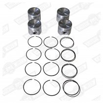 PISTON SET-3 RING METRIC REPLACEMENT 1071 & 1275 S 9.75 :1 +040''