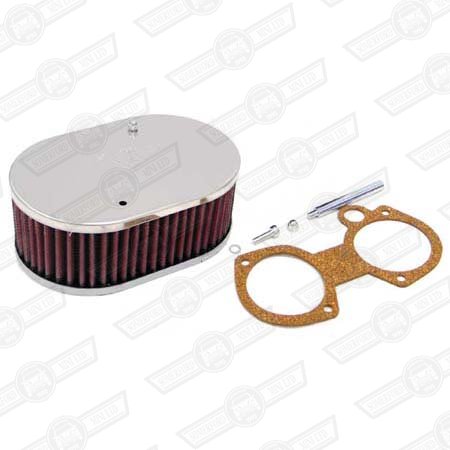 K&N OVAL FILTER-185W x 122H x 64D WEBER 40/45 DCOE