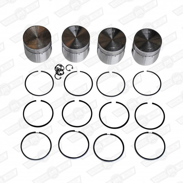 PISTON SET-POWERTUNE-FLAT TOP 9.7:1 CR STD SIZE 998cc COOPER