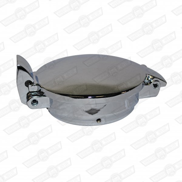 ASTON BUDGET CHROME FILLER CAP FITS OVER STANDARD ROVER CAP