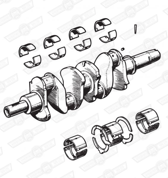 CRANKSHAFT& BRGS-DEVA BUSH TYPE 1 1/2'' DIA.TAIL 850cc 63-84