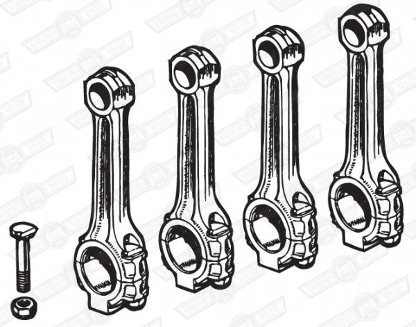 ROD SET-(4) CONNECTING 1275cc A+