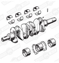 CRANKSHAFT WITH BEARINGS-REPLACEMENT FOR 1275GT