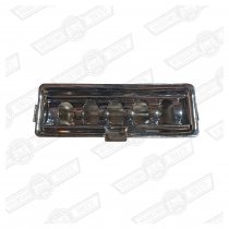 ASHTRAY-CHROME-TOP DASH RAIL & COMPANION BIN-'59-'85