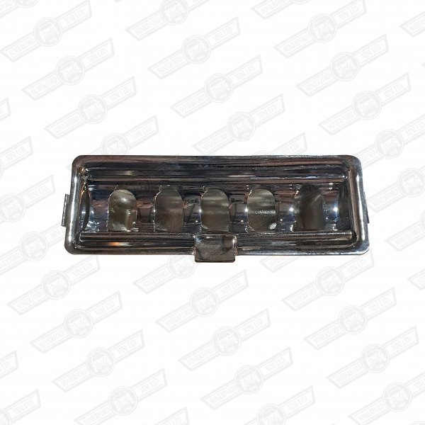 ASHTRAY-CHROME-TOP DASH RAIL & COMPANION BIN-'59-'85