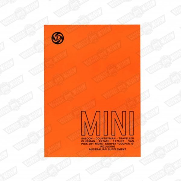 WORKSHOP MANUAL- ORIGINAL PUB.-'59-'76-INC AUS & MOKE