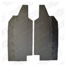 FILLETS-DOOR PANEL RETAINING-PAIR-BLACK VINYL-'67-'69