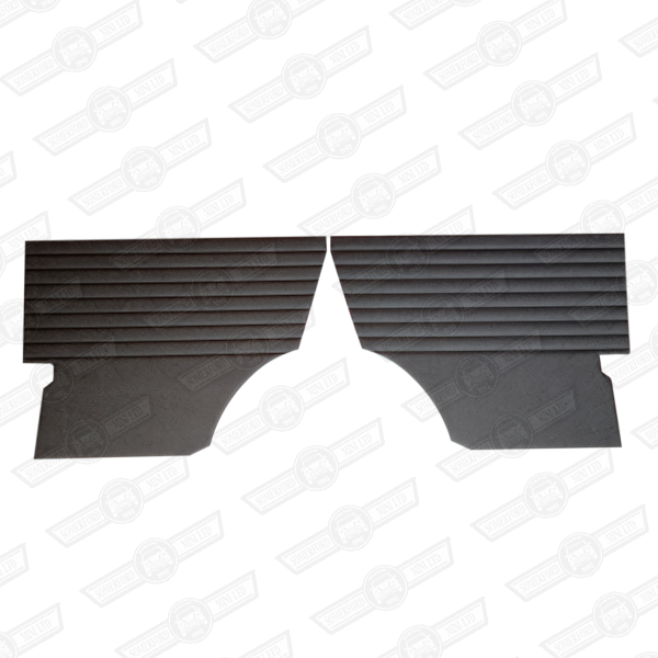 REAR 1/4 LINERS-PAIR-BLACK-RIBBED-'67-'69