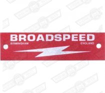 PLATE-'BROADSPEED'