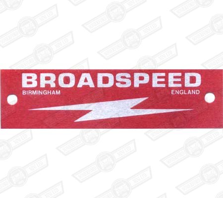 PLATE-'BROADSPEED'
