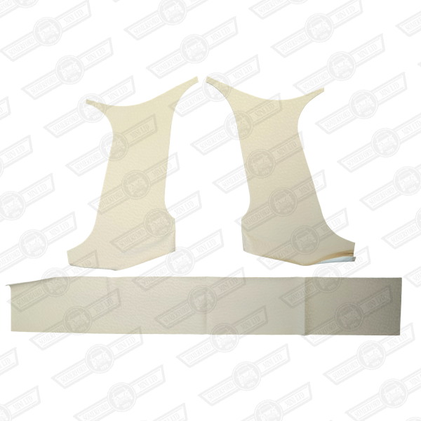 C POST & REAR SHELF LINERS-PAIR-MK2 SALOON-CREAM CRACKLE