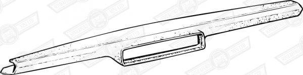 PADDED COVER-LOWER DASH RAIL-'69-'75 CANADA & SWEEDEN