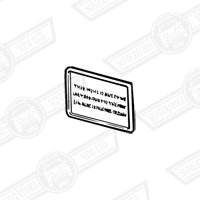 PLAQUE-'LAST 500 MINIS'-GLOVEBOX LID-COOPER SPORT 500