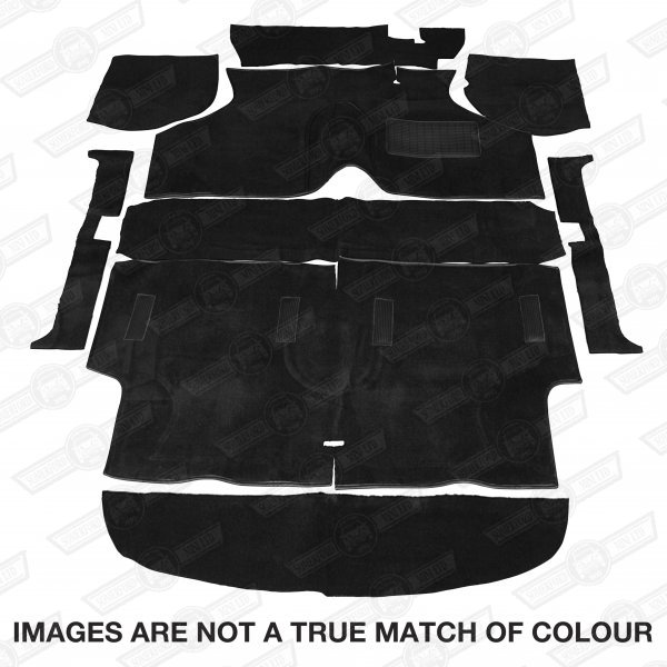 CARPET SET-SALOON-DELUXE-BLACK RHD