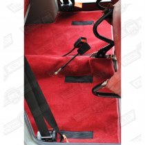 CARPET SET-SALOON-DELUXE-RED RHD