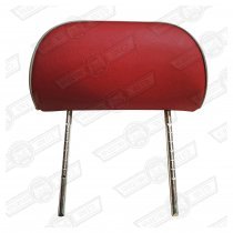 HEADREST-TWIN STALK TARTAN RED/GREY-'97-2000