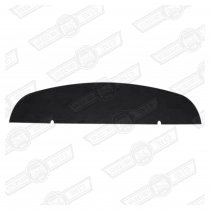 LINER-REAR PARCEL SHELF-BLK MILBOAR-NO SPKERS-RACING & FLAME