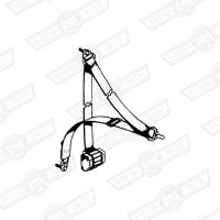 SEAT BELT ASSY.-FRONT INERTIA-COFFEE/BLACK-'80-'88