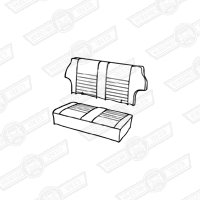 REAR SEAT COVER KIT-BLACK LEATHER-COOPER-'96-2000