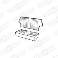 REAR SEAT COVER KIT-RED/CHOPSTICKS-SEVEN-2000