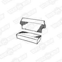 REAR SEAT COVER KIT-BLACK CRAYONS-FLAME/RACING-'89-'91
