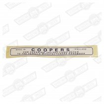 DECAL-AIR FILTER-'COOPERS'-997 COOPER-'61-'63
